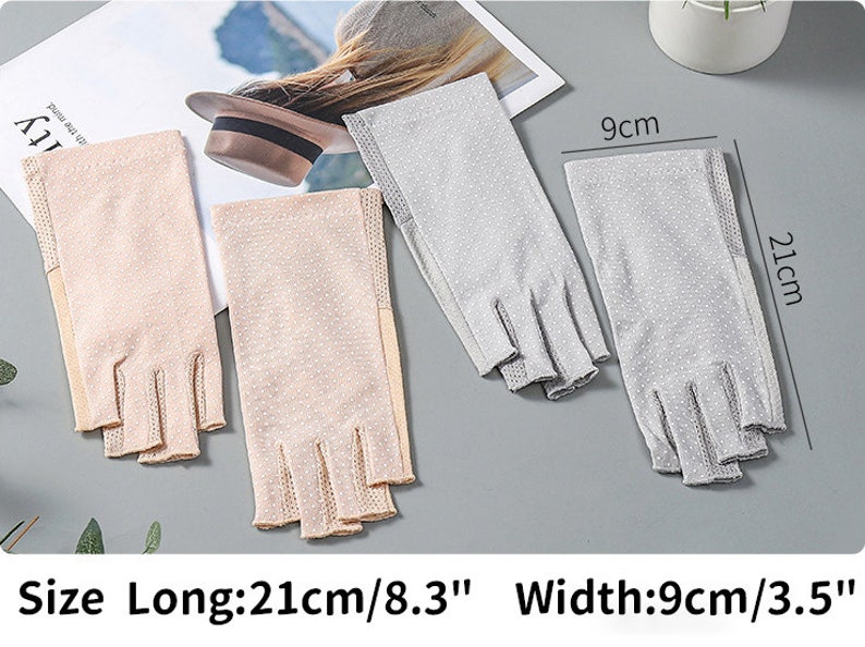 UV Protection Fingerless Gloves: Sunscreen Driving Gloves - Etsy