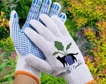 Personalisiertes Geschenk, Gartenhandschuhe mit individuellem Namen, acryl gemalte Katzenhandschuhe, Geburtstagsgeschenk für Gärtner, Oma Geschenk, Geschenk für Pflanzenliebhaber