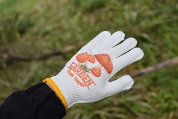 Garden Lovers Gift Custom Name Mushroom Gloves Personalized
