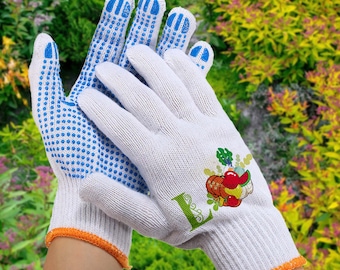 Initial Name Gloves for Gardener, Personalized Gloves for Working, Plant Lover Gloves, Working  Gloves for Farmer, Gardener Gifts