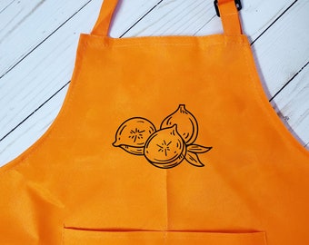 Vegetables Apron, Personalized Garden Apron, Custom Polyester Apron for Women, Apron with Pocket, Adjustable Personalized Kitchen Apron