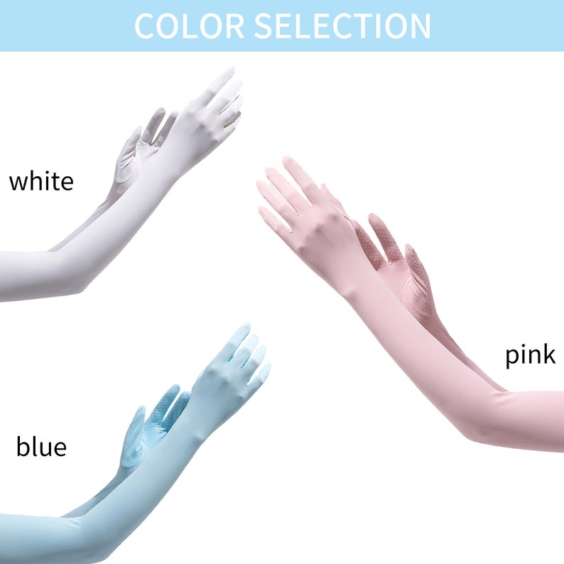 UV Protection Cooling Gloves: Long Cotton Sun Block Arm Sleeves - Etsy