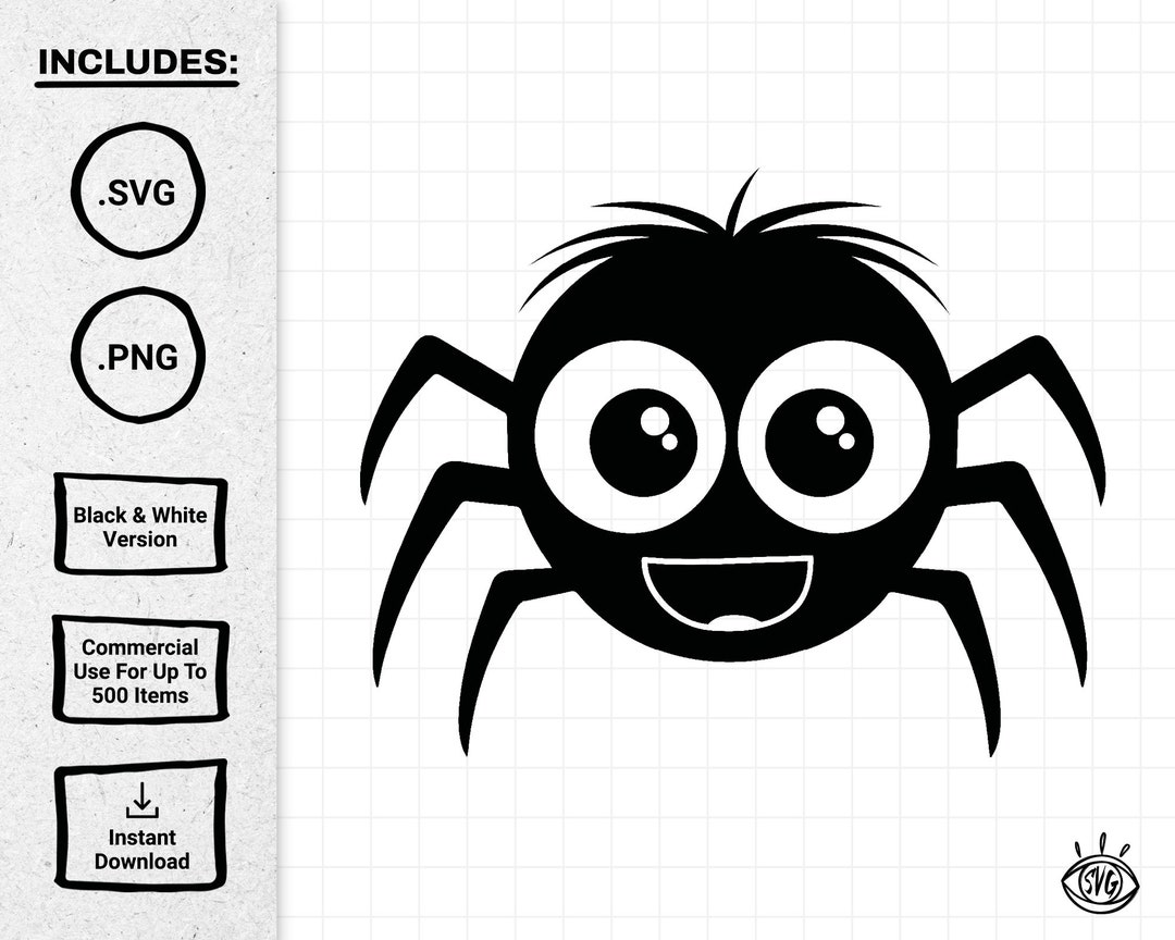 Spider SVG Spider PNG Cute Spider SVG Spider Clipart - Etsy