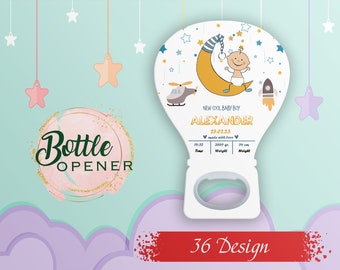 Baby Shower Favor For Guest, Baptism Favor, Baby Shower Bottle Opener Magnet, Birthday Favor