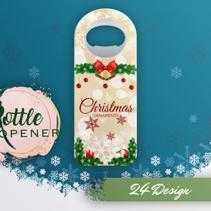 Aanpasbare magneet flesopener kerst: souvenir feestbedankje