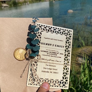 Rustic Wedding Invitations, Personalized Wedding Invitations, Invitation Rustic Wedding, Semi Custom Unusual Wood Wedding Invitations