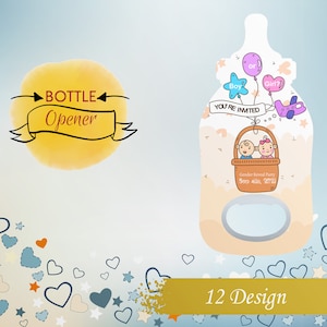 Welcome Baby Favor, Customisable Bottle Opener Magnet Favor Gift for your Baby Shower or 1st Birthday Party, Foot Shaped Magnets Decorations