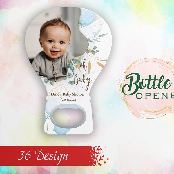 Magnet Baby Shower Favors for Guest - Bottle Opener Baby Shower in Bulk - Customized Baby Shower Gift Magnet - Cap Opener - Baptism Event