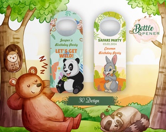 Bomboniere per baby shower Safari: calamite apribottiglie personalizzate