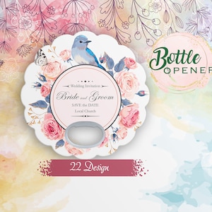 Personalized Magnet Bottle Opener Wedding Favor - Custom Engraved Bottle Opener for Guests