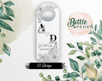 Customizable Wedding Favor For Guests, Wedding Thank You Favor, Personalized Wedding Gift, Magnetic Bottle Opener, Save The Date