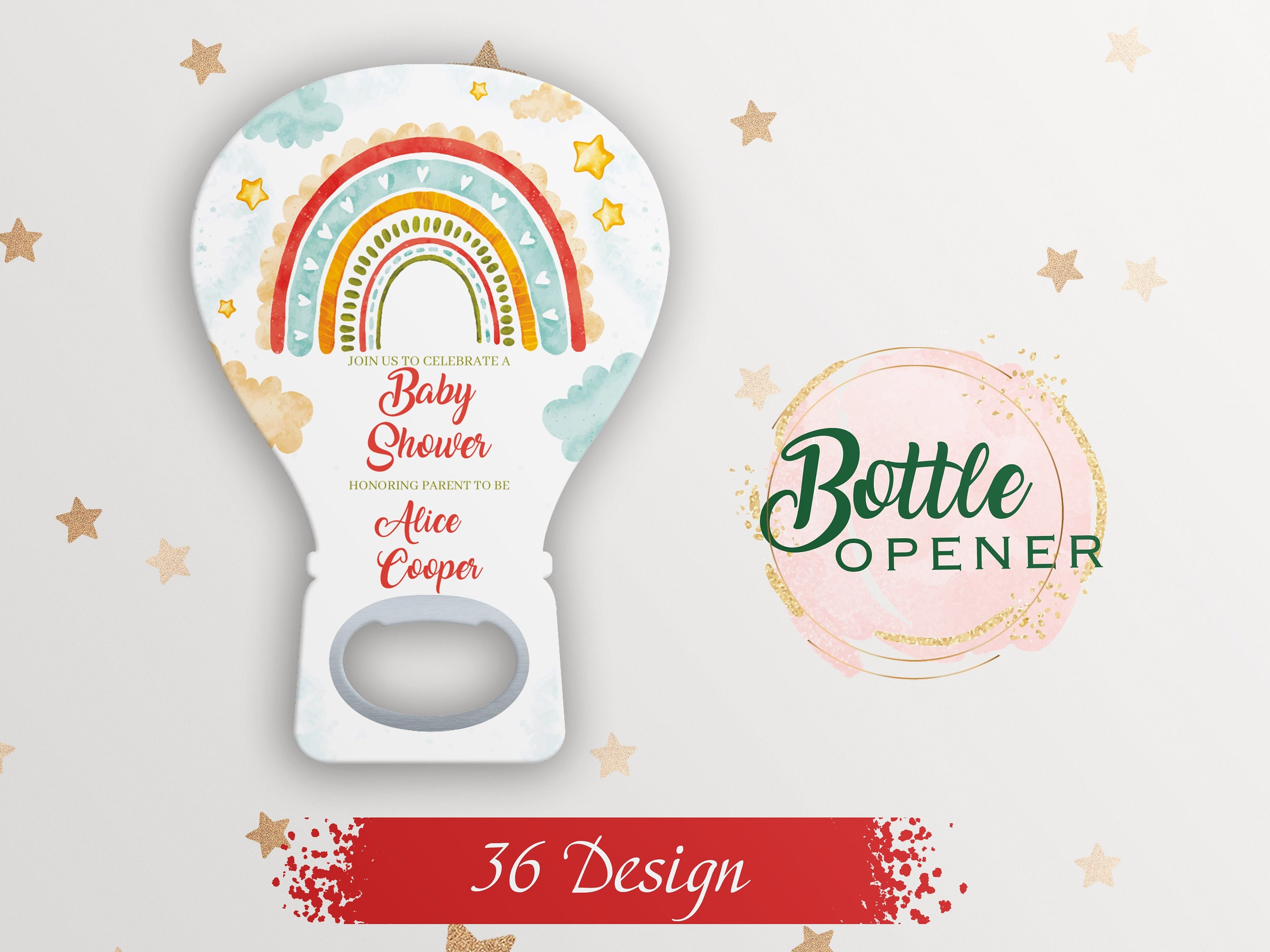 Custom Baby Shower Bottle Opener Magnet: Unique Party Favors
