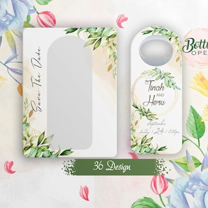 Personalized Magnet Bottle Opener Wedding Favor: Custom Rectangle Design