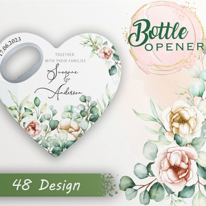 Personalized Heart Bottle Opener Wedding Favors: Bulk Bridal Shower Gifts