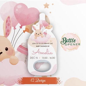 Personalized Baby Shower Magnet Favors, Custom Baby Shower Gifts, Baby Shower Souvenir Magnet, Bottle Opener Baby Shower Favor Girl and Boys