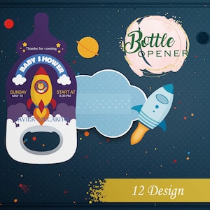 Customized Baby Shower Gift Magnet, Cap Opener, Birthday or Baptism Event, Baby Boy Favors Magnets Decorations, Welcome Baby Favor