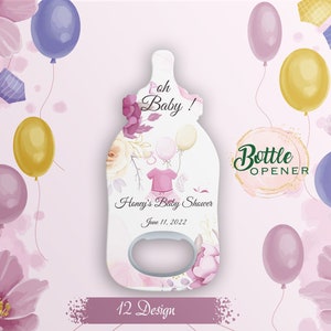 Personalized Baby Shower Magnet Favors, Custom Baby Shower Gifts, Baby Shower Souvenir Magnet, Bottle Opener Baby Shower Favor Girl and Boys