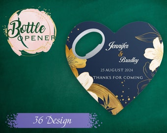Customizable Wedding Favor For Guests, Save The Date, Wedding Thank You Favor, Personalized Wedding Gift, Magnetic Bottle Opener