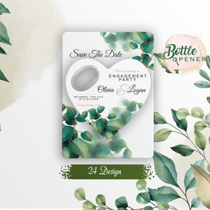 Personalized Magnet Bottle Opener Wedding Favor - Custom Engraved Bottle Opener for Guests