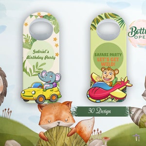 Jungle Theme Baby Shower, Safari Theme Baby Shower, Safari Party Favors, Jungle Party Favors, Safari Animals Bottle Opener Magnet