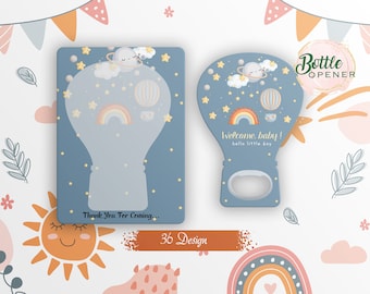 Personalized Magnetic Bottle Opener ,Unicorn Themed,Baby Shower Magnet,1st Birthday Magnet Favor,Baptism Favor
