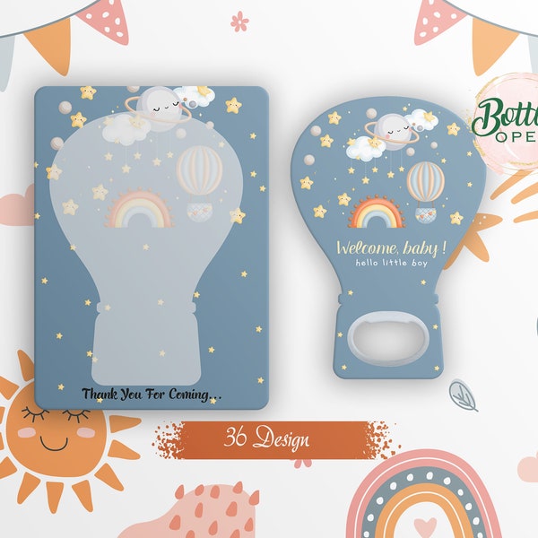 Personalized Magnetic Bottle Opener ,Unicorn Themed,Baby Shower Magnet,1st Birthday Magnet Favor,Baptism Favor