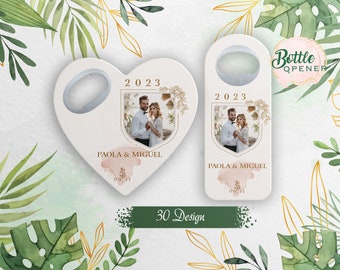 Customizable Wedding Favor For Guests Bulk, Wedding Favor, Wedding Thank You Favor, Personalized Bottle Opener, Photo Bottle opener magnet