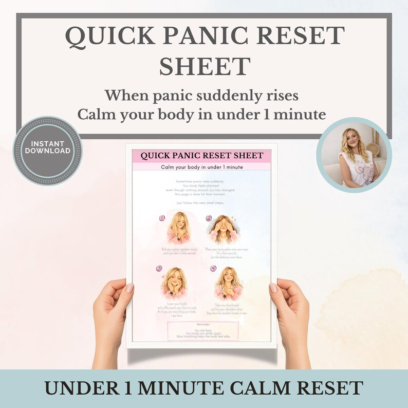 Panic Attack Help Printable | Anxiety Relief Self Care Tool | Calm Body ...