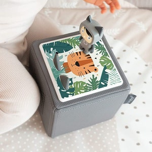 MeinBaby123® Toniebox protective film | Protective cover suitable for the Toniebox | Toniebox accessories | Premium Quality (Cute Tiger Jungle)