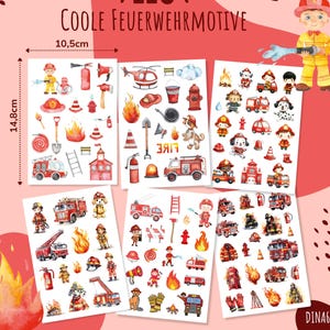 110 tatuaggi per la pelle adatti ai bambini, tatuaggi pompieri, regalo per bambini, bomboniere per compleanni dei bambini (vigili del fuoco)