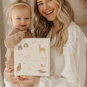 Baby Diary My First Year | Baby Memory Book | Birth Gift | Capture Magical Moments for Eternity (beige)