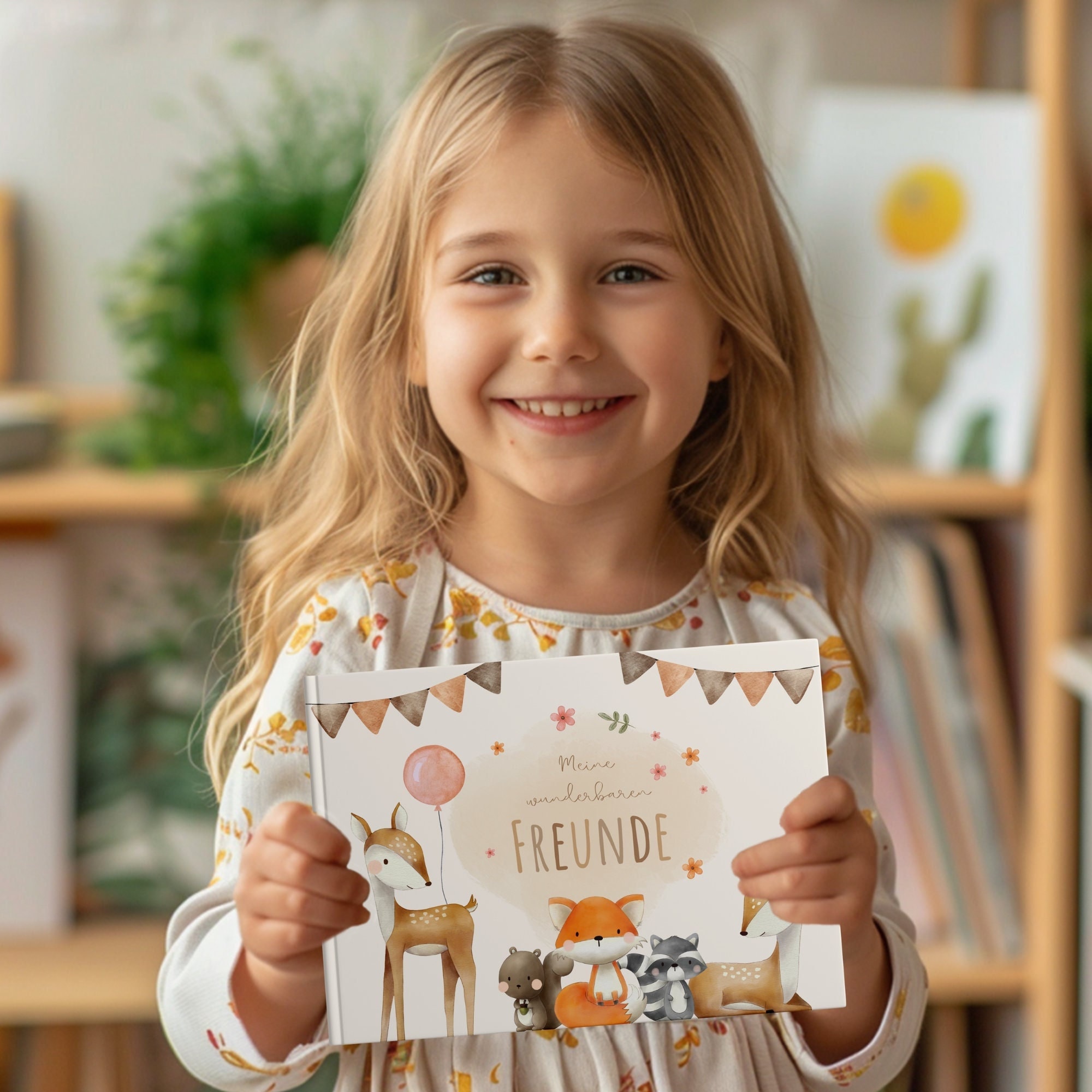 Friendship book cute forest animals for children | Friendship album boho | Friendship album kindergarten and school | Friendship book hardcover