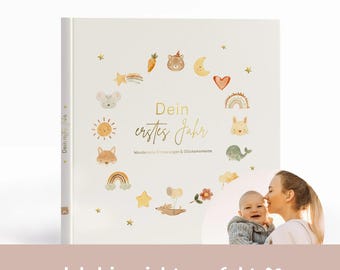 Baby Diary &#39;My First Year&#39; | Baby Memory Book | Birth Gift Idea | Capture Magical Moments for Eternity | B-Stock