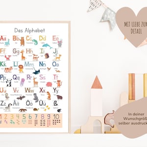 MyBaby123® Digital Download ABC Posters Pictures children's room Nursery Posters Learning Poster Mural Alphabet animals german image 7