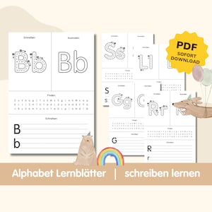 ABC letters learning | Worksheets for learning letters | Preschool learning material | Preschool, digital learning sheets | Learning ABC
