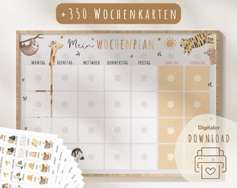 Weekly planner for children | Children's weekly planner | Montessori weekly planner | Printable weekly planner | Digital download | Daily planner | Boho