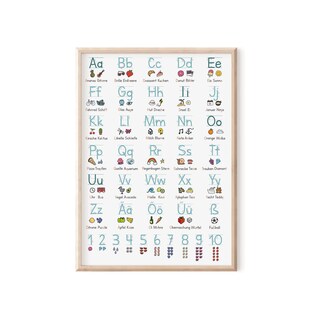 MeinBaby123® ABC Dino Poster Per Cameretta Dei Bambini