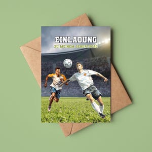 Cartes d'invitation de football pour les anniversaires d'enfants | Fête d'anniversaire pour enfants sur le thème du football | Invitations d'anniversaire pour garçons | Cartes d'invitation de football
