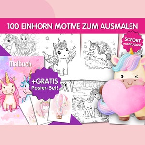 100 Unicorn Coloring Pages for Kids, Unicorn Coloring Pages, Printable Coloring Pages, Coloring Pages PDF, Girls Coloring Book PDF, Coloring Book Pages Girls