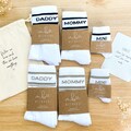 Family socks gift for birth - tennis socks Mommy Daddy Mini socks, pregnancy gift, family socks, mini socks, socks Daddy product logo