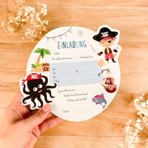 Piraten Einladungskarten selber basteln | Piraten Kindergeburtstag | Geburtstagseinladungen für Jungs | Einladungskarten Piraten
