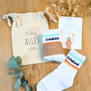 Schoolchild socks | Gift for starting school | Gift idea for starting school | Outfit for starting school | Schoolchild 2025 | Tennis socks for children | Colorful