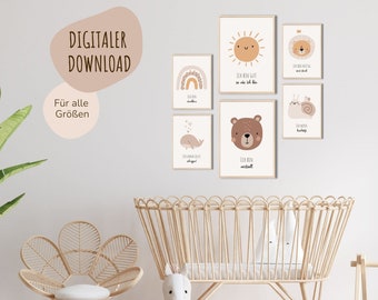MeinBaby123® Digitaler Download | Affirmationsbilder | Bilder Kinderzimmer | Kinderzimmer Poster | Babyzimmer Deko | Wandbilder (V2)