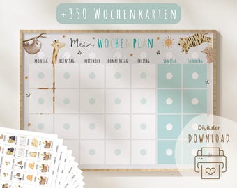 Weekly planner for children | Children's weekly planner | Montessori weekly planner | Printable weekly planner | Digital download | Daily planner | Boho