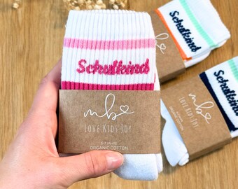 Schulkind Socken 2025 - Einschulung Geschenk Baumwolle Größe 25-34