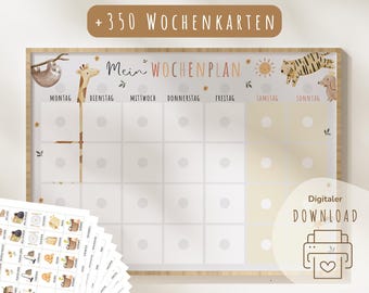 Weekly planner for children | Children's weekly planner | Montessori weekly planner | Printable weekly planner | Digital download | Daily planner | Boho