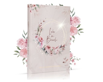 Schwangerschaftstagebuch, Geschenke für Schwangere,  Schwangerschafts Journal, Schwangerschafts Buch "Liebe im Bauch" (rosa Flower)