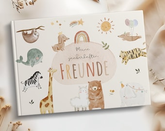 Friends book Boho animals for children | Friends album kindergarten school | Gift for school enrollment, friends book kindergarten