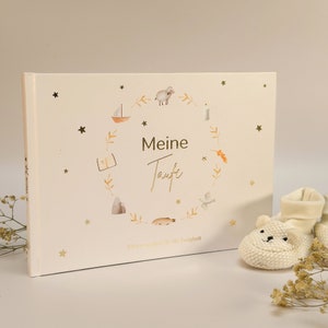 Gold-plated baptism book | My baptism | Baptism album, memory album for baptism | Gift for baptism | Guest book baptism | Photo book baptism