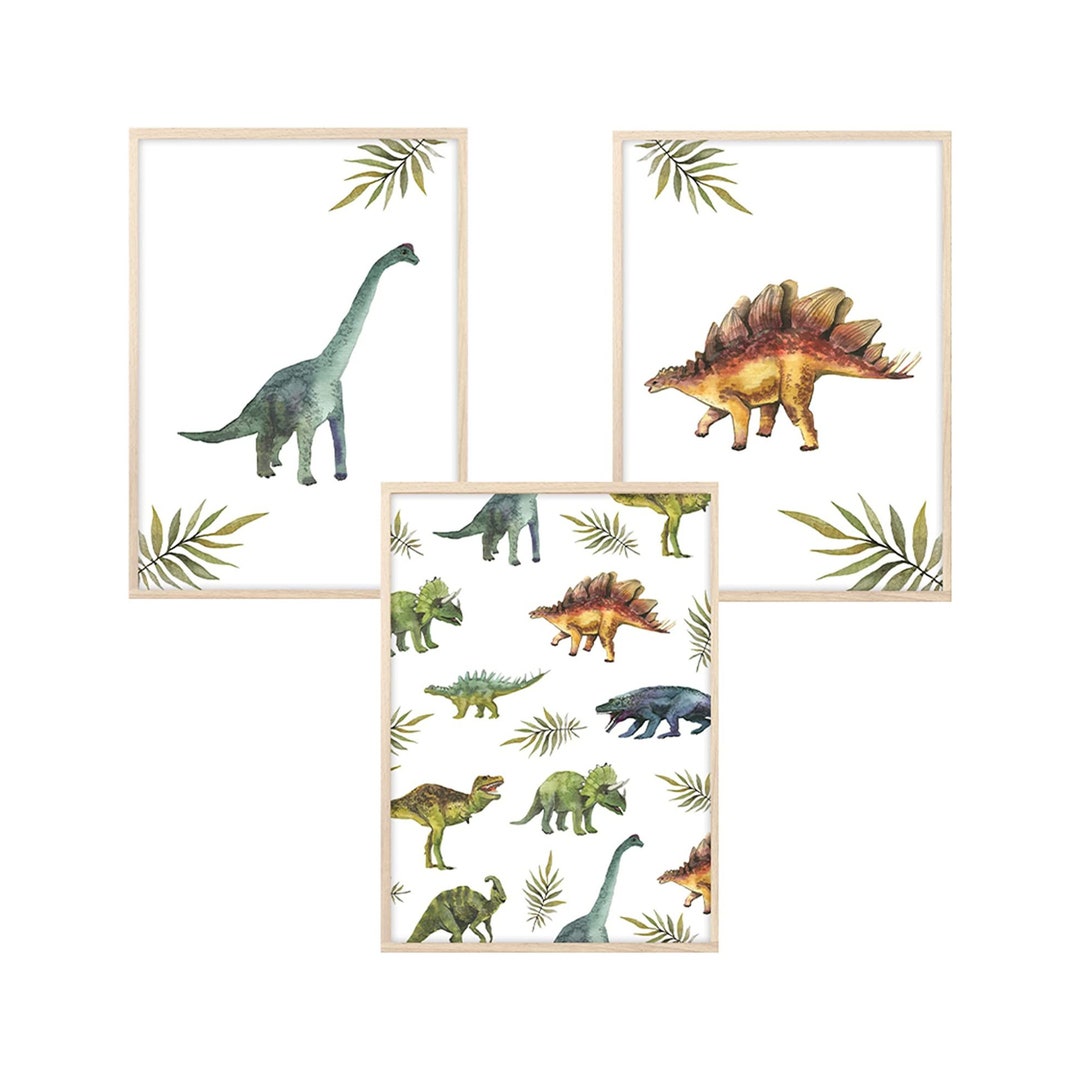 Coton ouaté Dinosaures multicolores sur noir - Les Tissus